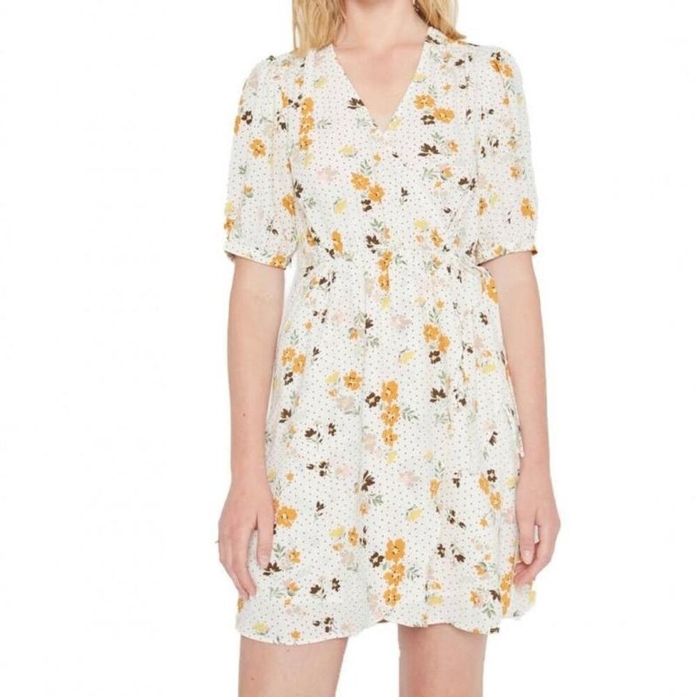 Beige Patterned Dress